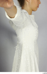 Upper Body Woman White Dress Costume photo references